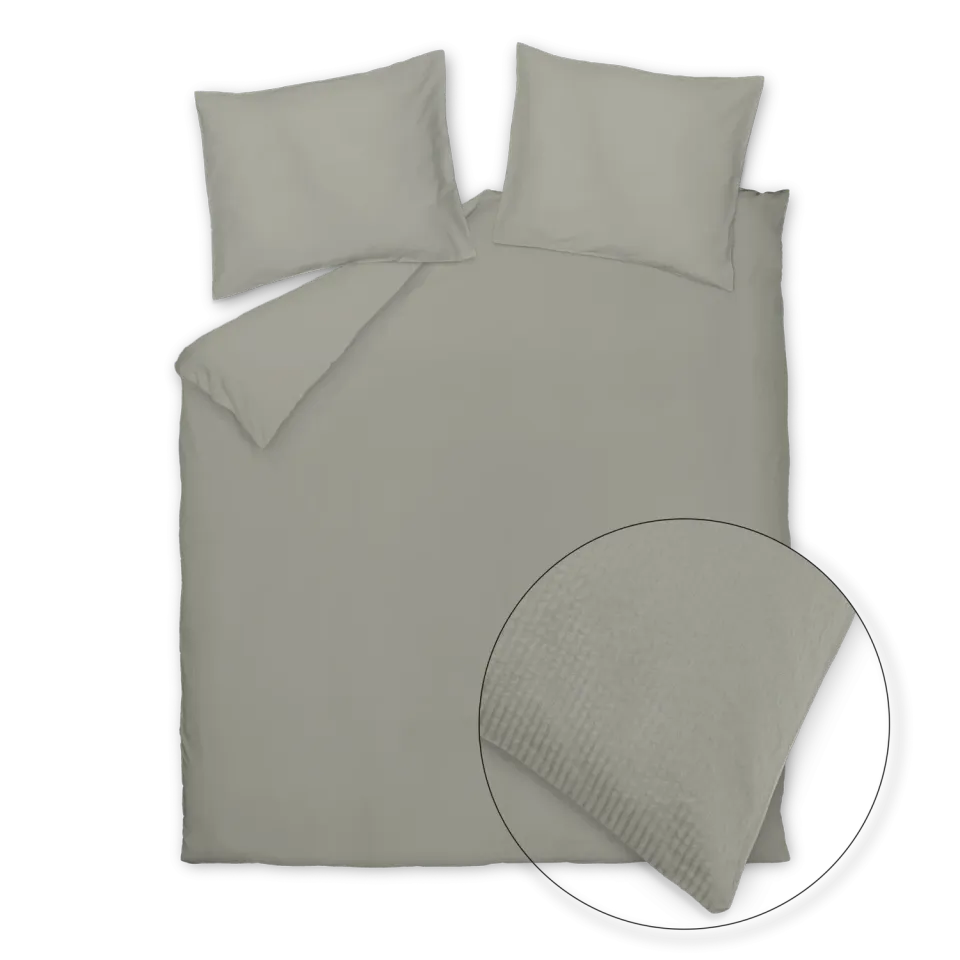 Vandyck Pure Flow dynetrekksett smoke green 260x240 percale