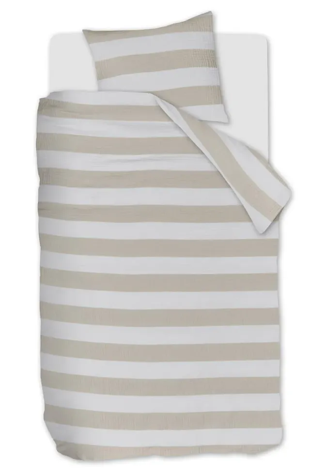 Rivièra Maison Striped dynetrekk 200x200/220 +2 putevar sand