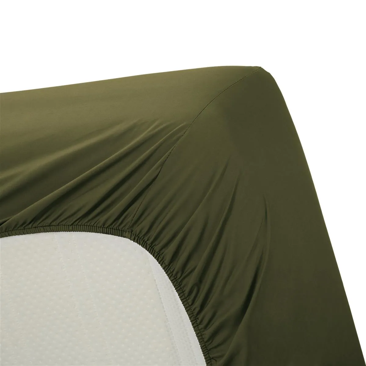 Ambiante Cotton Uni laken 140x200 cm olivengrønn bomull
