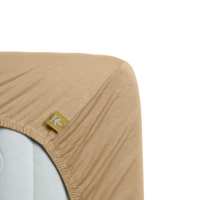 Beddinghouse Jersey Stretch topplaken 90x200 cm sand