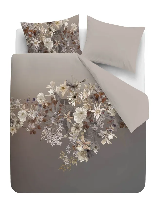 Beddinghouse Saffron dynetrekk gråbrun 140x200 sateng