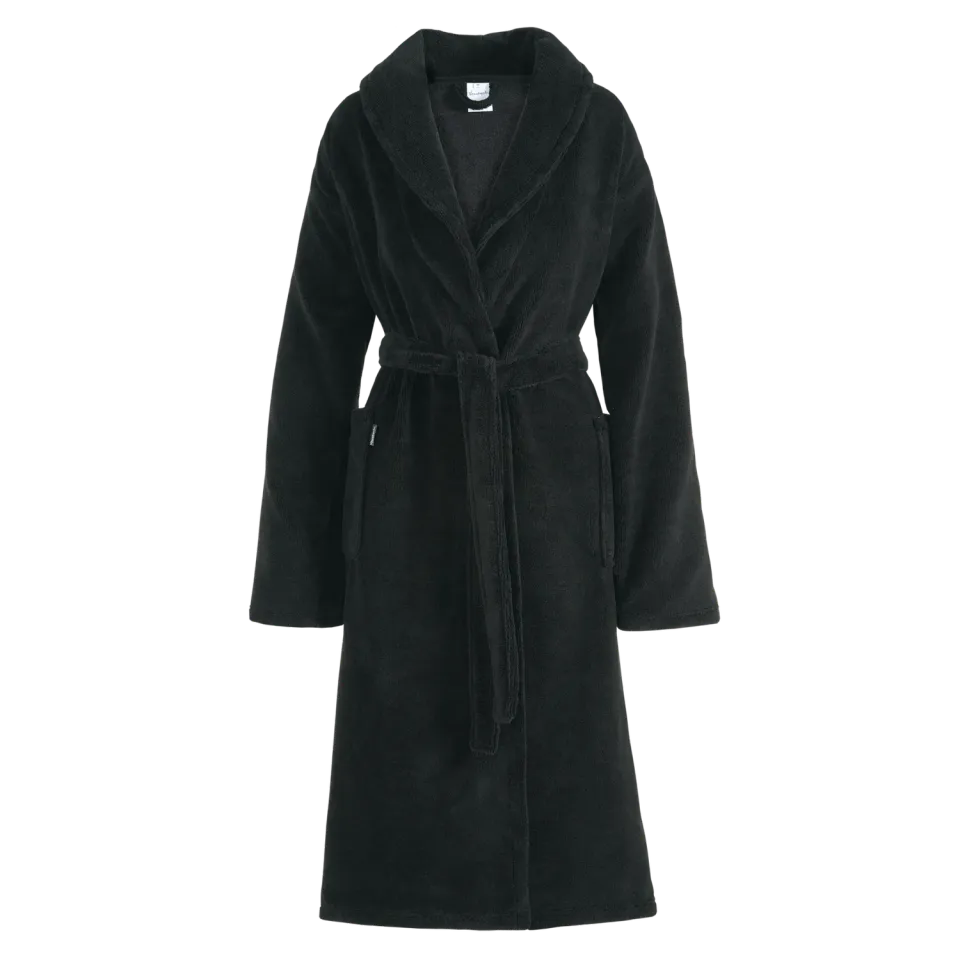 Vandyck Beaumont morgenkåpe svart M velour bambus