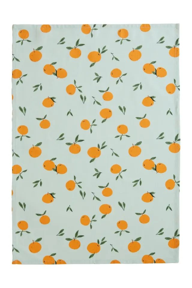 Coucke Clementine kjøkkenhåndkle grønn bomull 50x75