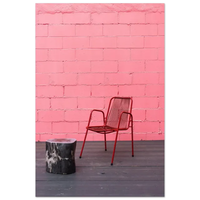 Hellstrøm Pink Wall kunsttrykk 40x60 cm halvblank