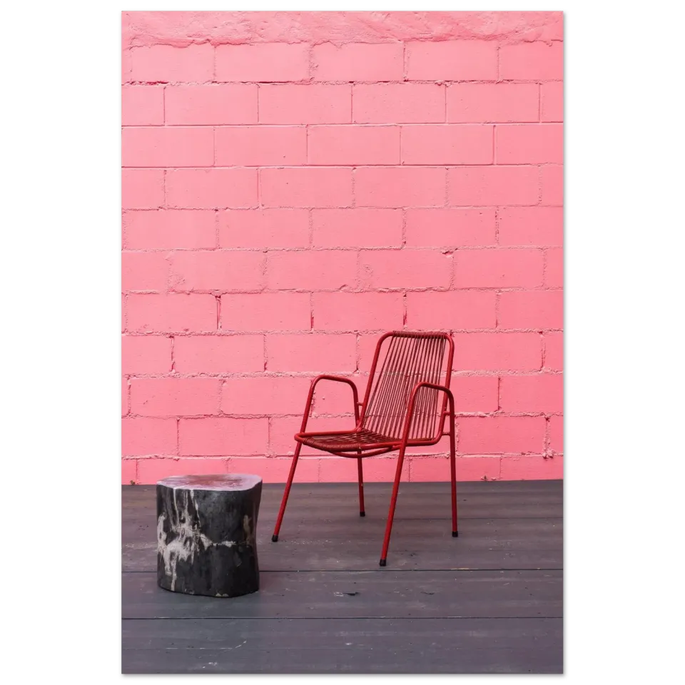Hellstrøm Pink Wall kunsttrykk 40x60 cm halvblank