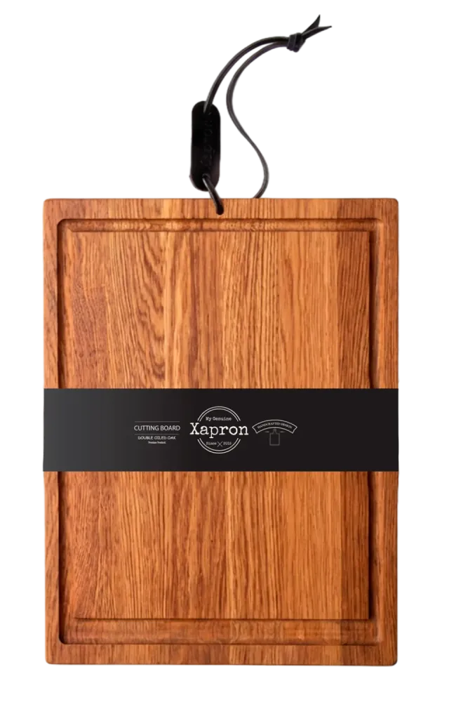 Xapron Juice skjærebrett i eik 35x24 cm saftgrøft