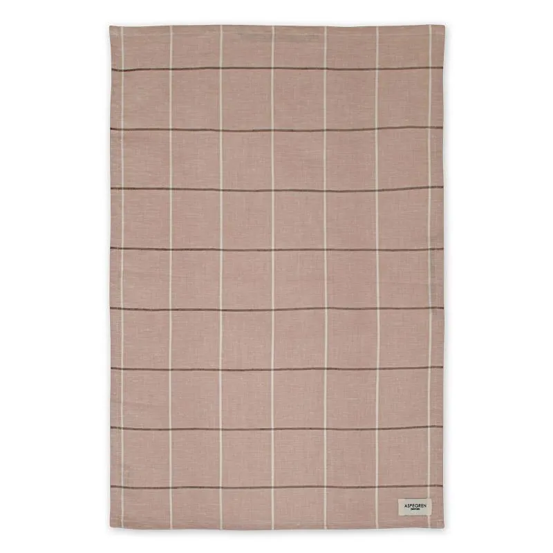 Aspegren Squares Latte viskestykke 50x70 linblanding