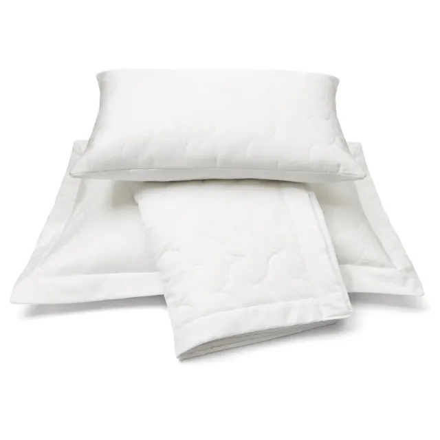 Vandyck Satin sengeteppe hvitt 180x260 sateng