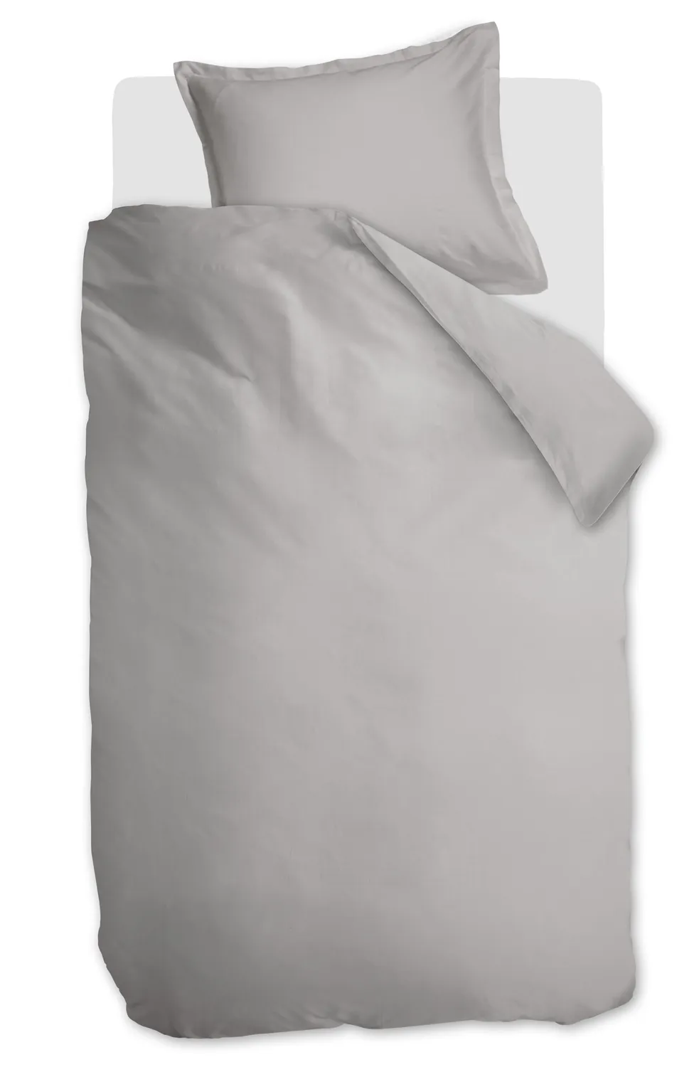 Ambiante Satin Uni dynetrekk 140x200 grå sateng