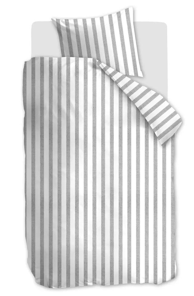 Ambiante Ally dynetrekk 140x200 cm lys grå striper