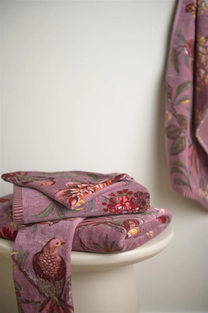 Pip Studio Secret Garden badehåndkle lyselilla 70x140