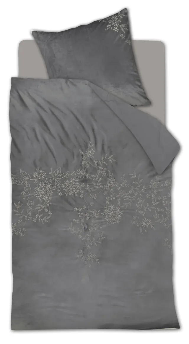 Beddinghouse Arya dynetrekk 140x200 grått velur