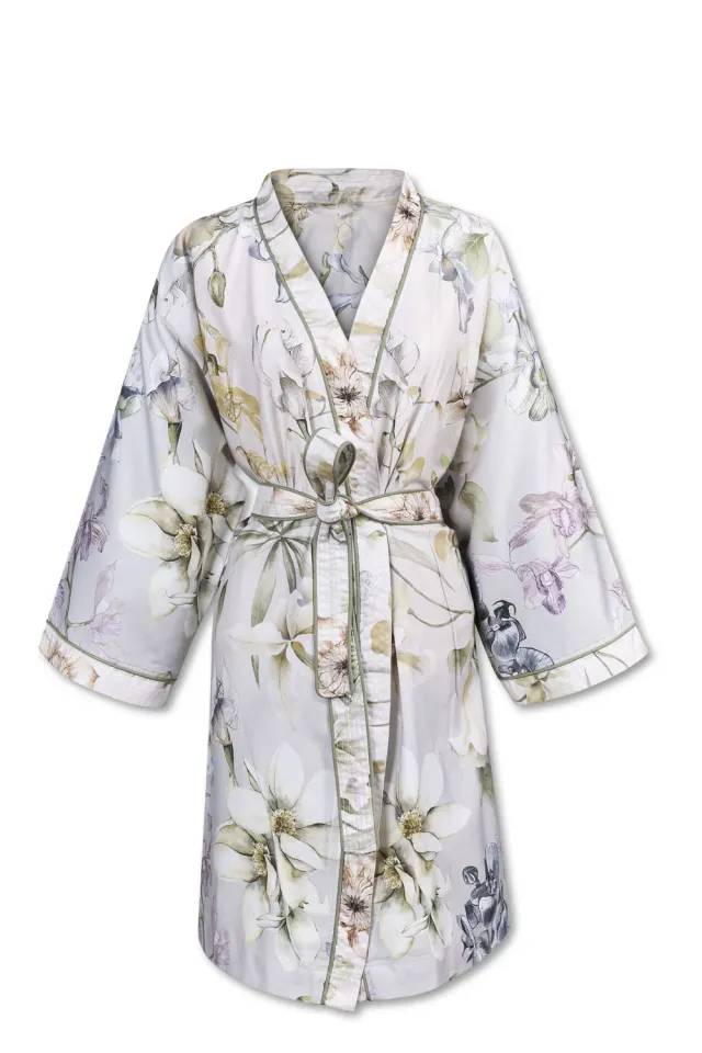 Kardol Branche kimono grågrønn S/M bomullssateng