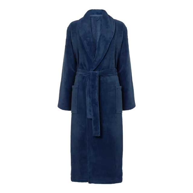 Vandyck Beaumont badekåpe navy Large velour bambus