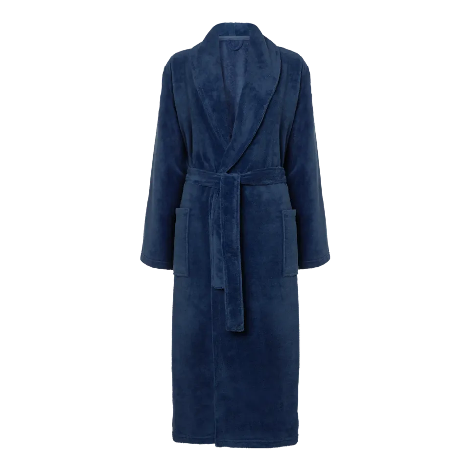 Vandyck Beaumont badekåpe navy Large velour bambus