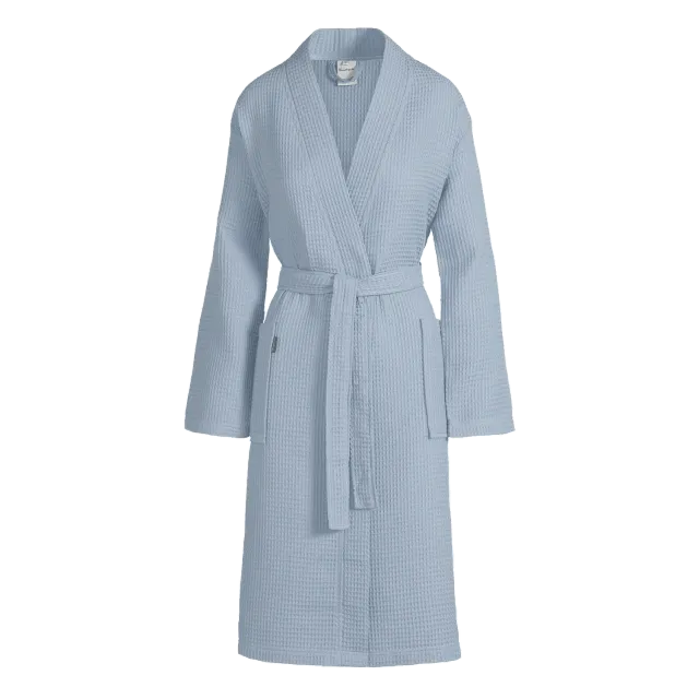 Vandyck Biarritz badekåpe light blue vaffel bomull unisex