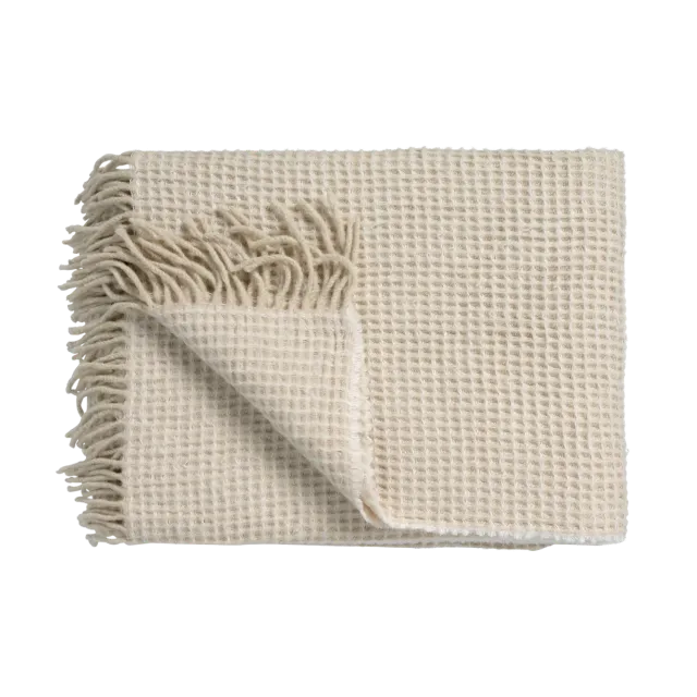 Vandyck Home 95 pledd cream tan 130x220 ullblanding