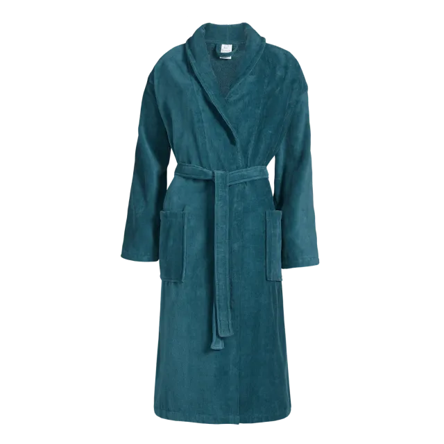 Vandyck Prestige Uni badekåpe faded denim bomullsvelour