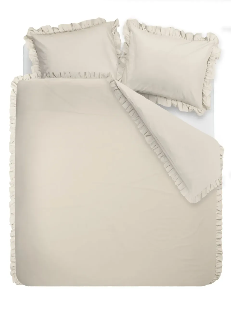 Ambiante Uni Ruffle dynetrekk 140x200 sand