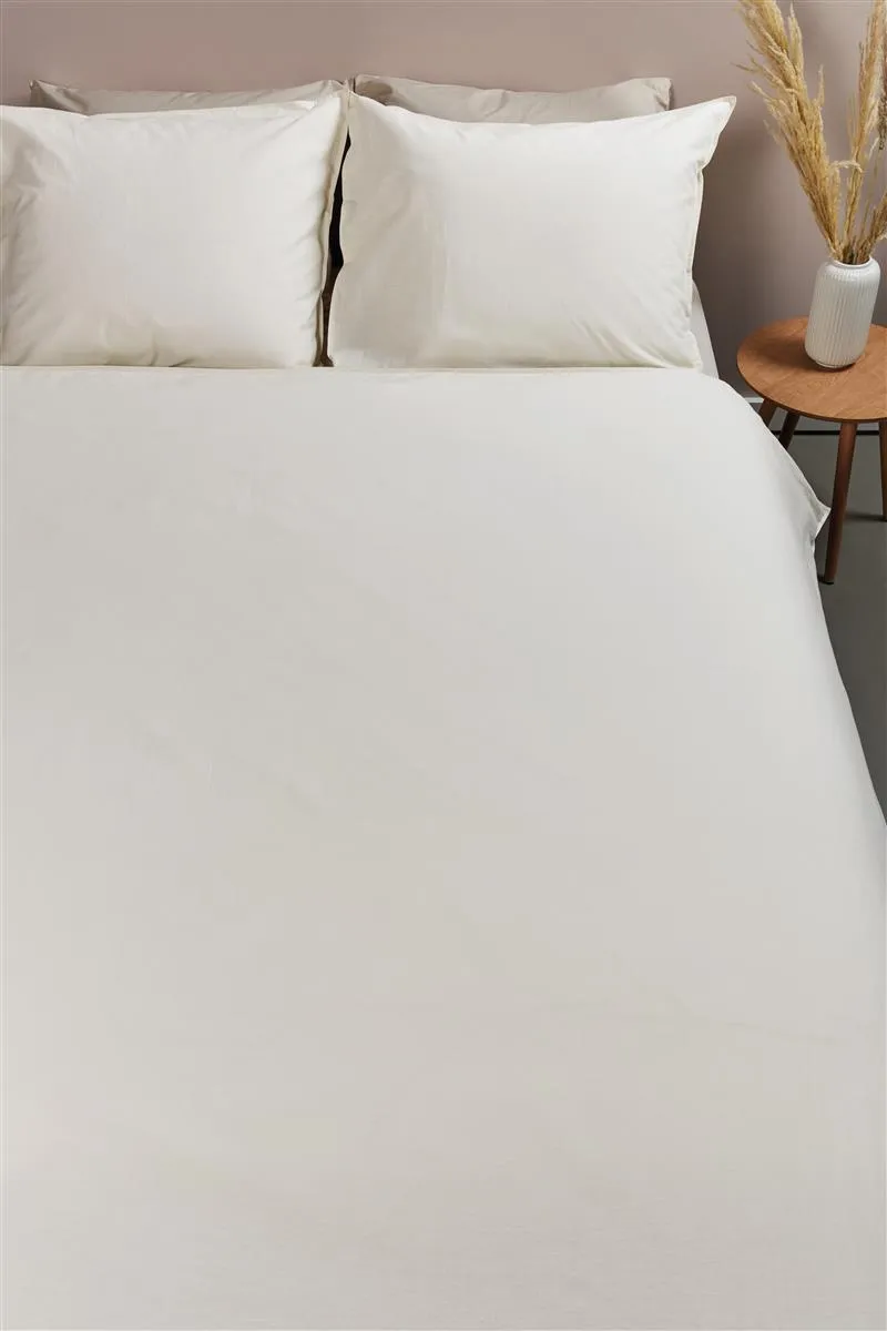 Ambiante Cotton Uni dynetrekk 140x200 offwhite bomull