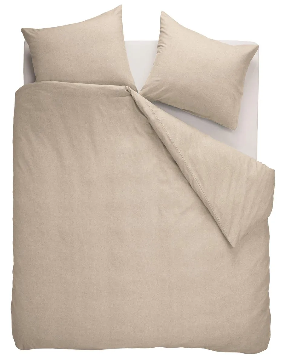 Beddinghouse Frost dynetrekk 140x200 lys sand flanell