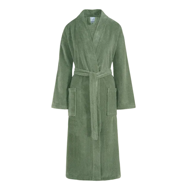 Vandyck Kyoto morgenkåpe olive økologisk bomull