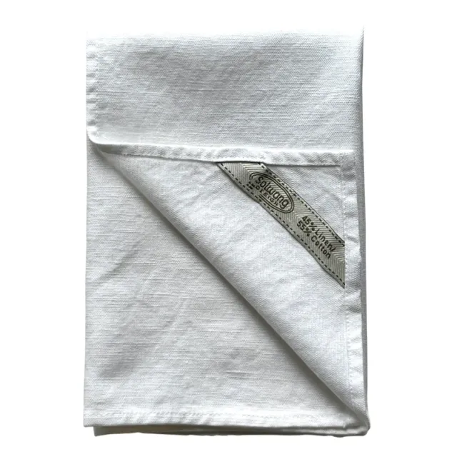 Solwang Design hvit munnserviett lin-bomull