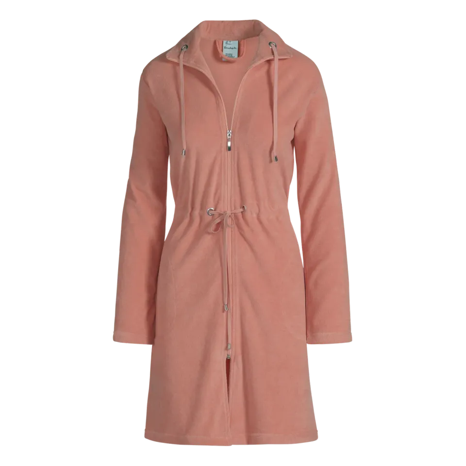 Vandyck Vogue badekåpe rosa Large kort jersey