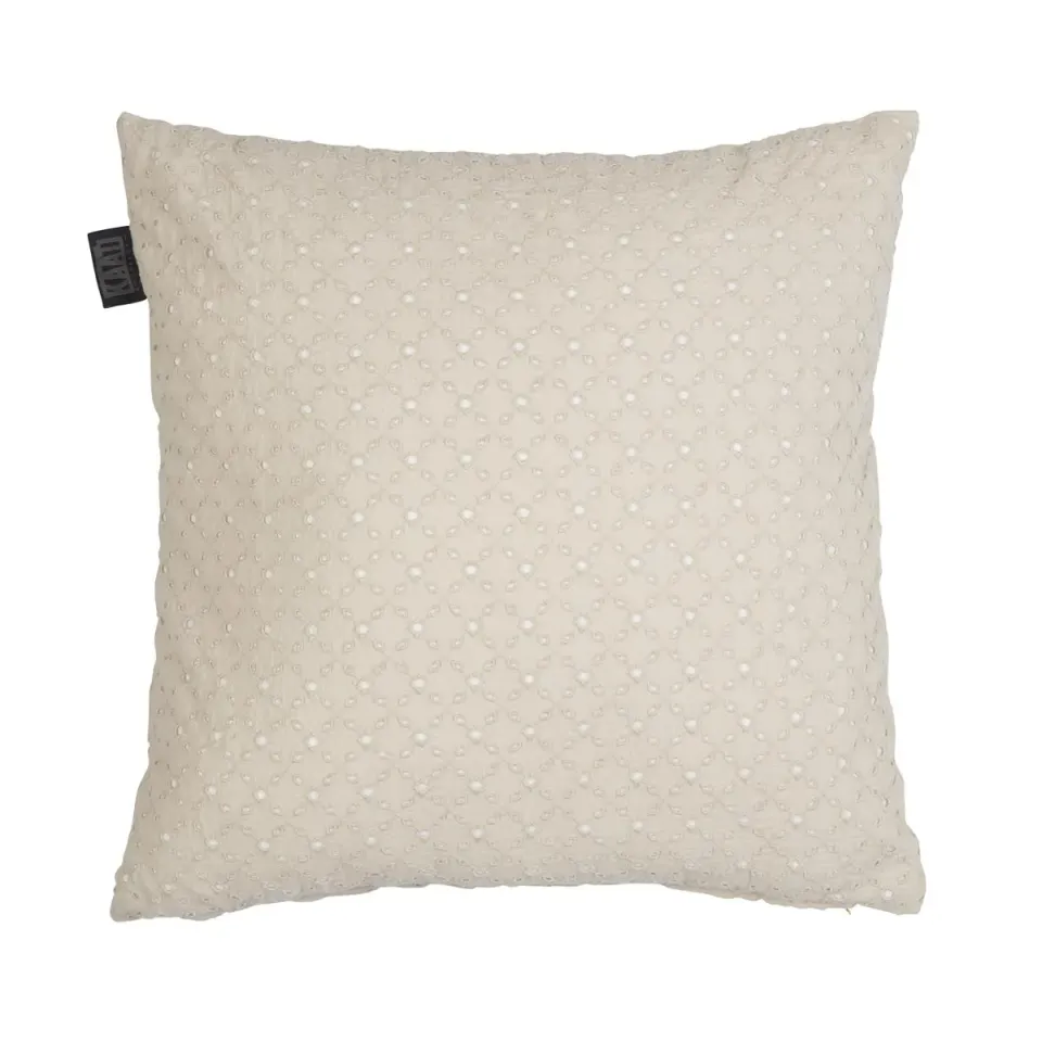 KAAT Amsterdam Chelsy pyntepute 40x40 cm sand brodert