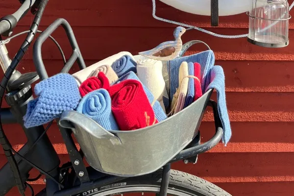 Solwang Design blå meleret karklut økologisk 3-pk
