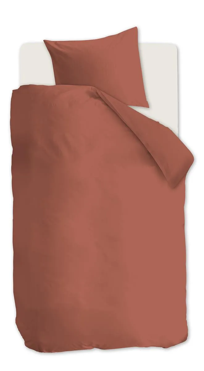 Beddinghouse Organic Basic dynetrekk 140x200 steinrød øko