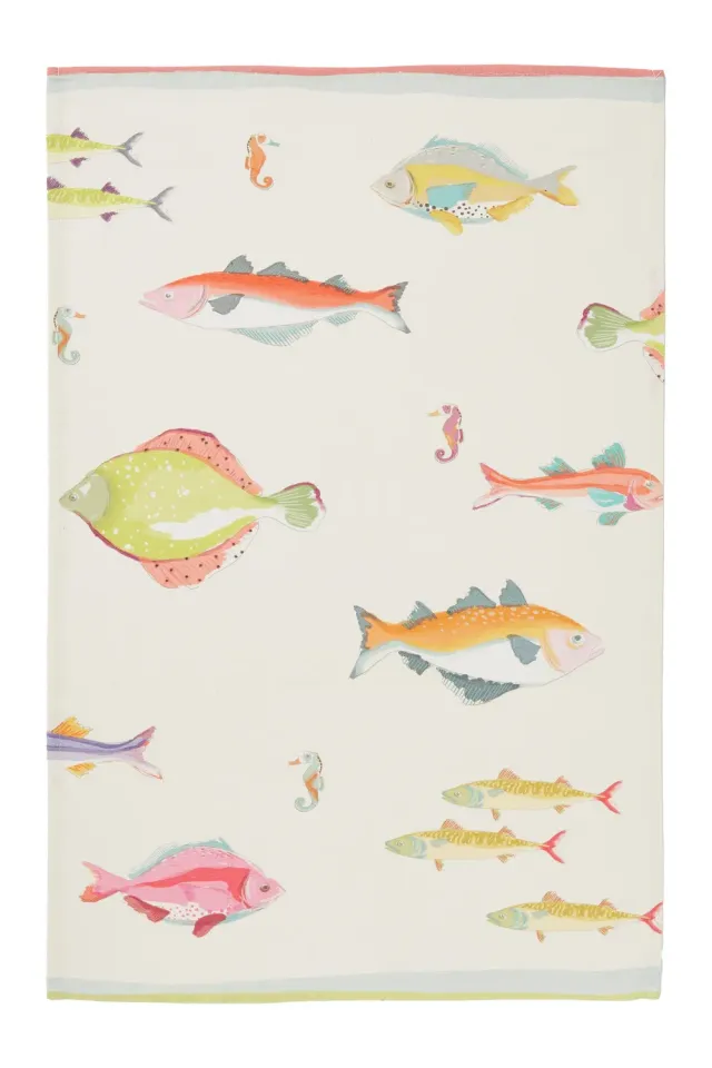 Coucke Diving kjøkkenhåndkle beige 50x75 cm bomull