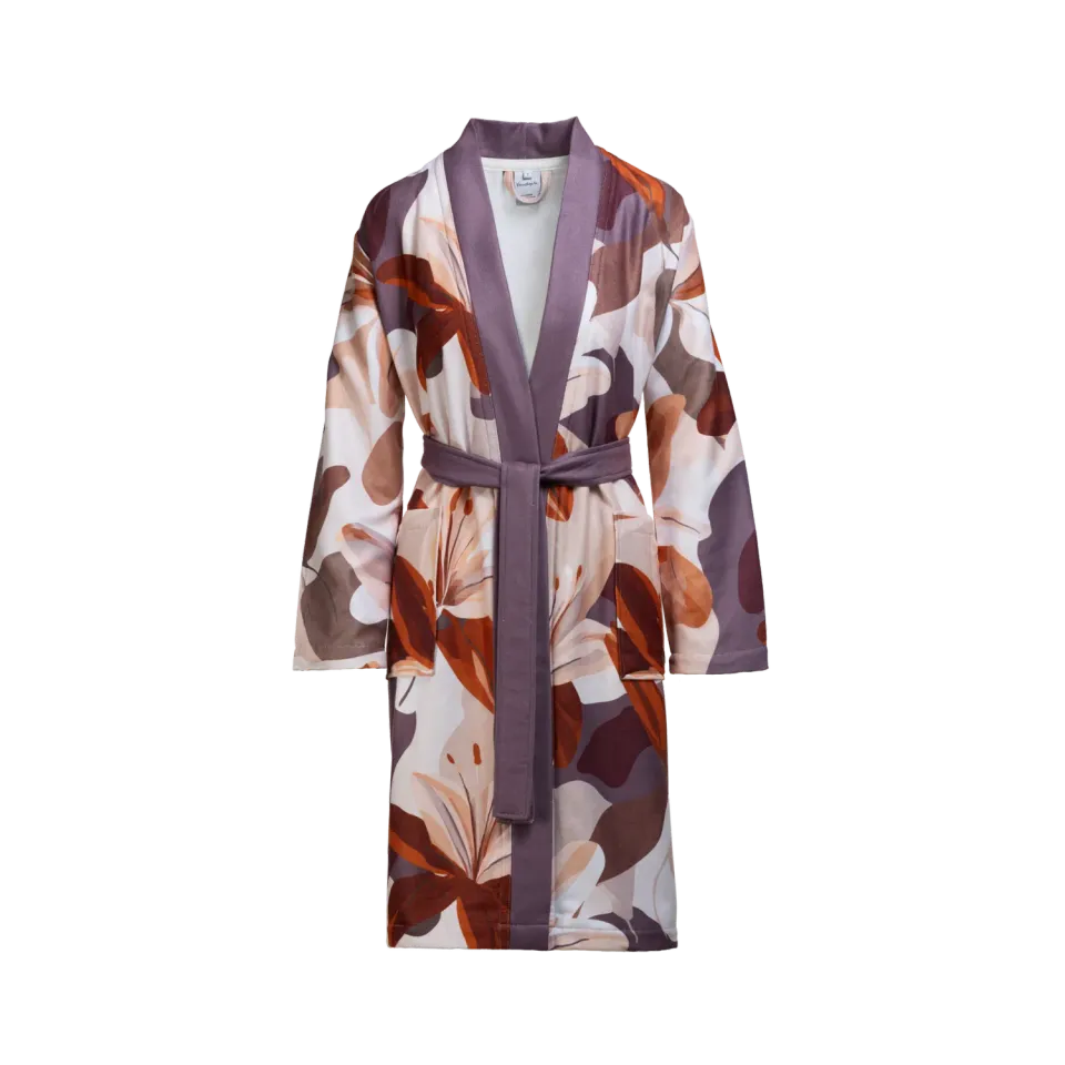 Vandyck Faye badekåpe mauve Small kort velour