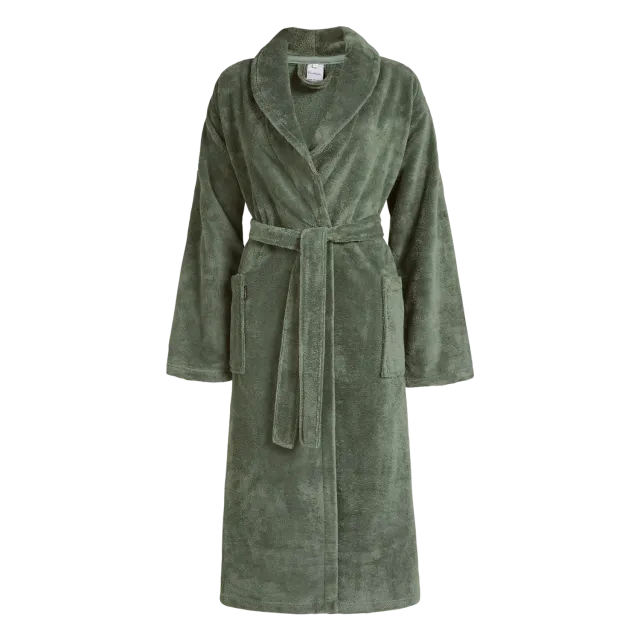 Vandyck Beaumont badekåpe sage green velour bambus