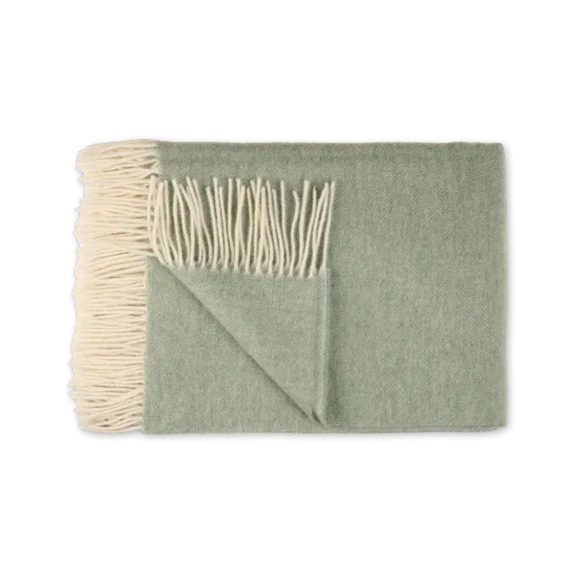 Vandyck Home Bellavita pledd smoke green 130x220 ull