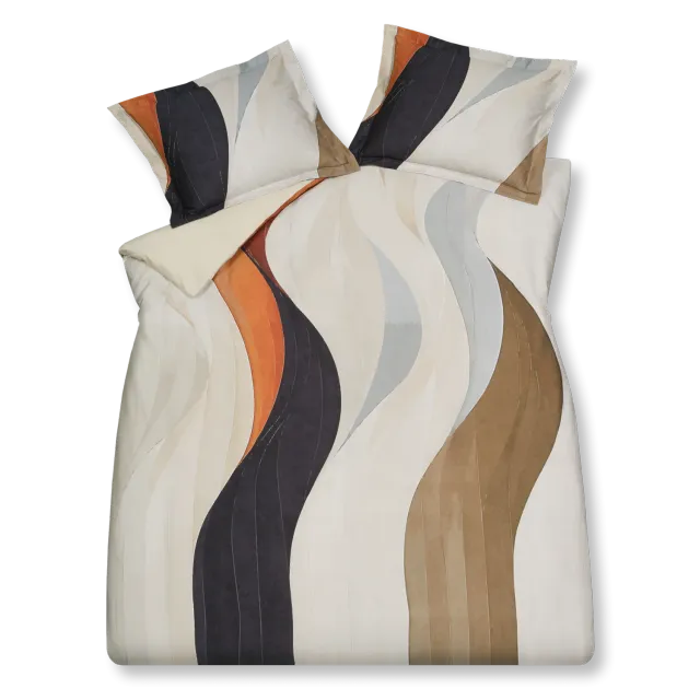 Vandyck Curva dynetrekksett cream tan bomullssateng
