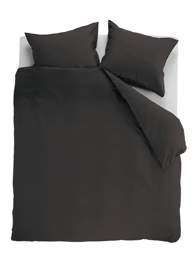 Ambiante Cotton Uni dynetrekk antrasitt enkelt 140x200