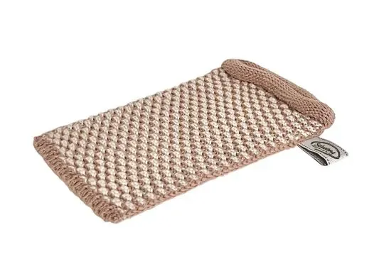 Solwang Design vaskehanske Natur/sand 1-pk økologisk bomull