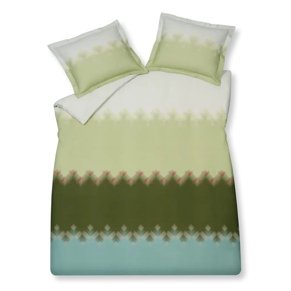 Vandyck Happy Sleep sengetøysett smoke green 140x200 bomullssateng
