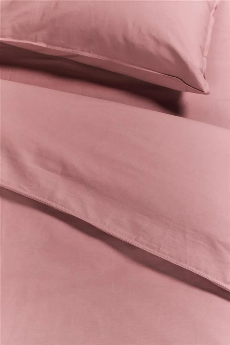 Ambiante Cotton Uni dynetrekk rosa 140x200 bomull 1 putevar