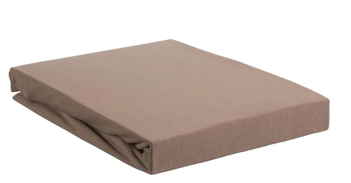 Beddinghouse Jersey Stretch laken 90x200 taupe elastisk