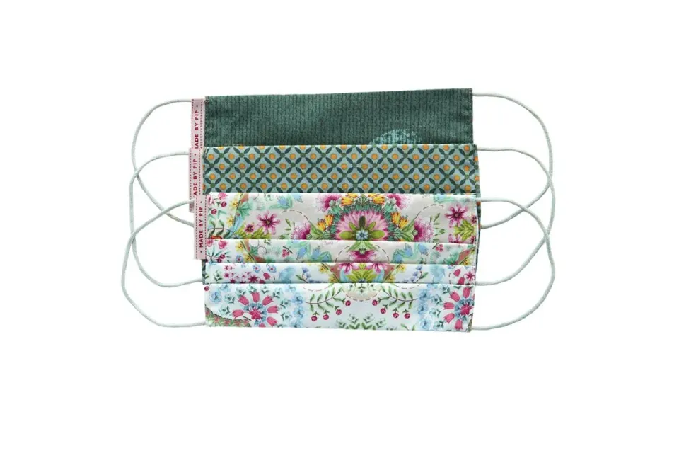 Pip Studio Facemask munnbind multi 3-pakning bomull