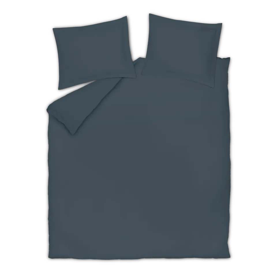 Vandyck Satin Bliss dynetrekksett faded denim bomullssateng