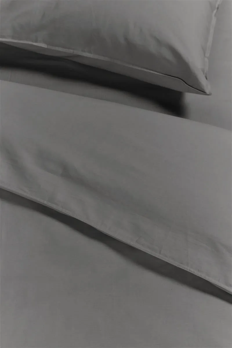 Ambiante Cotton Uni bomull dynetrekk 140x200 grå