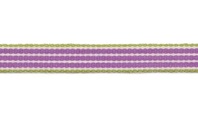 Aspegren Denmark Stripe pyntebånd lilla 1 cm 25 m bomull