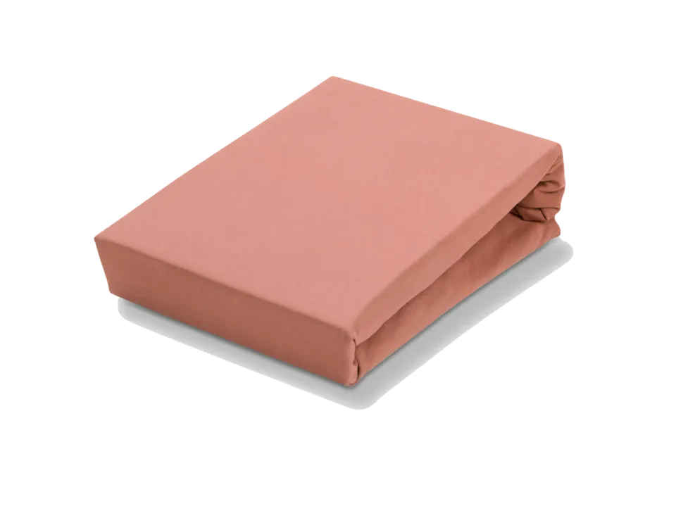 Vandyck Jersey Soft split-topperlaken brick dust stretch