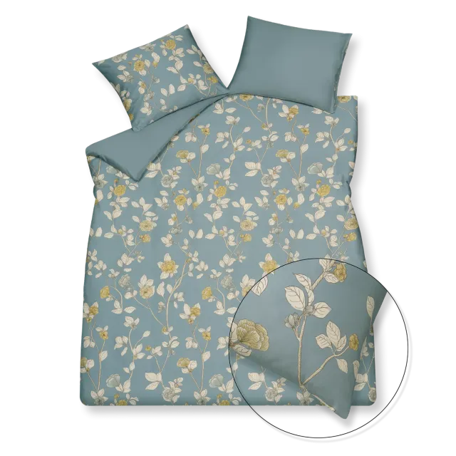 Vandyck Pure 94 dynetrekksett 140x200 pearl blue sateng