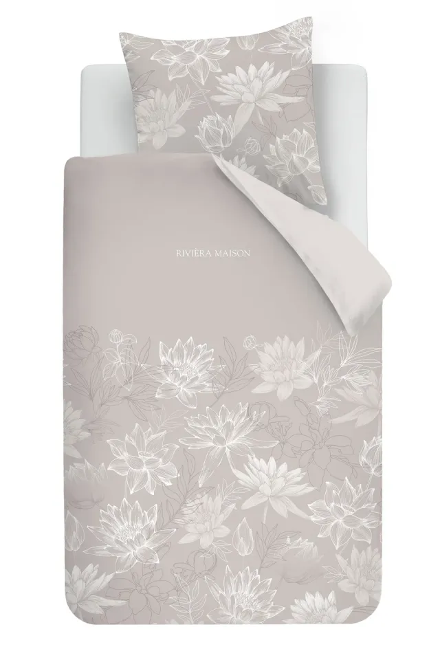 Rivièra Maison Amelia dynetrekk 140x200 cm taupe blomst