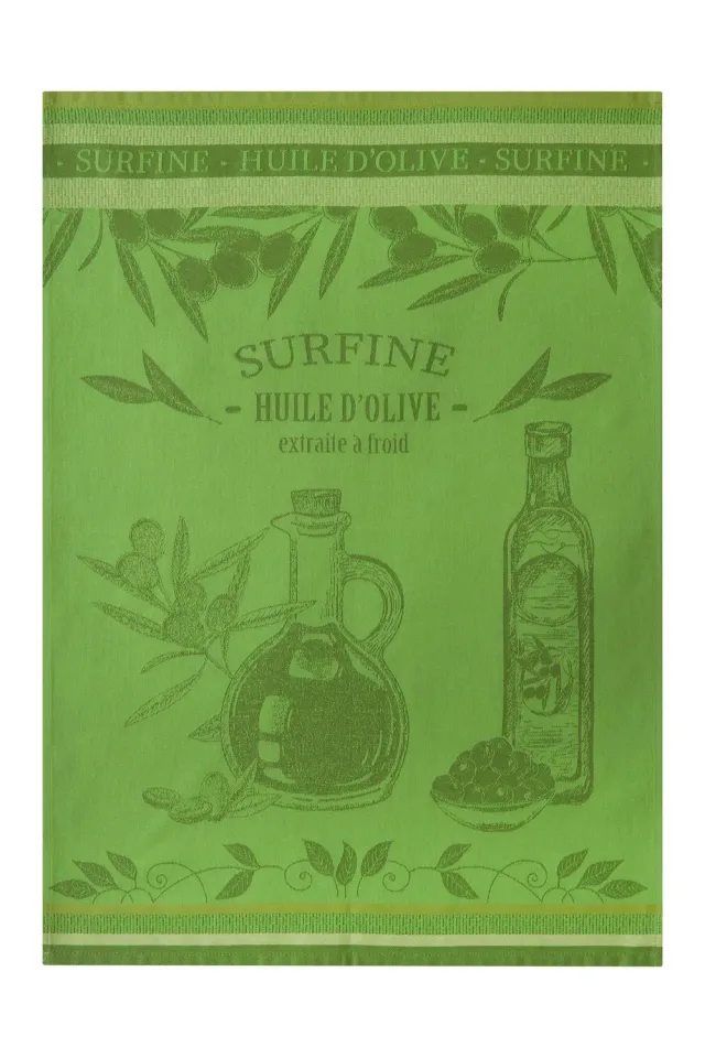 Coucke Fine Oil Bottle kjøkkenhåndkle 50x75 grønn bomull