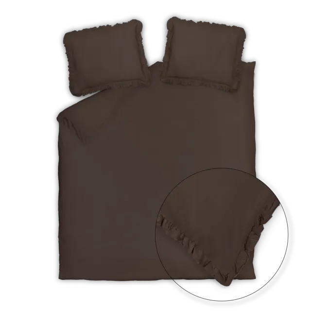 Vandyck Pure 83 dynetrekksett 260x240 dark truffle percale